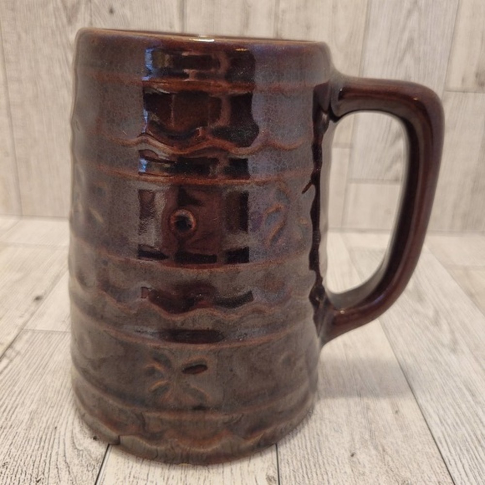Marcrest Vintage Stoneware Mug Daisy Pattern Made In USA‎ 16 Oz